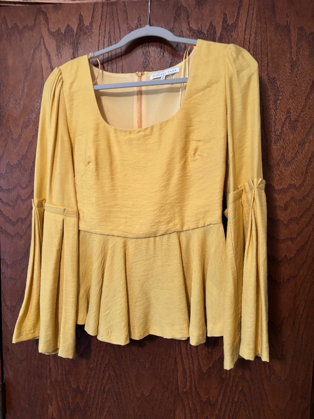 Endless rose peplum bright yellow top